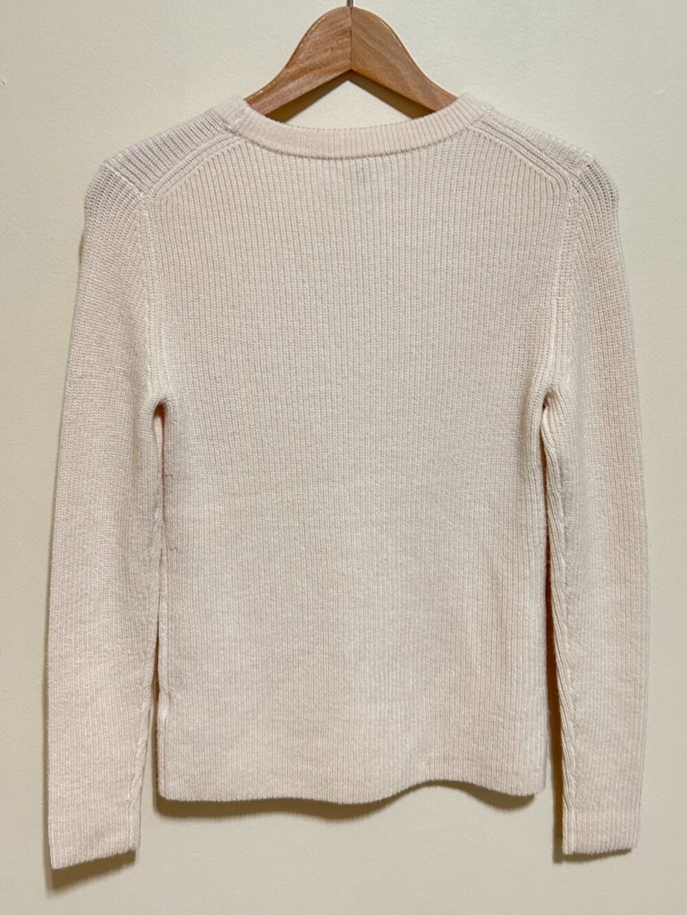 Aritzia Wilfred Etta Merino Wool Crewneck Sweater Cream Size S - Picture 2 of 10